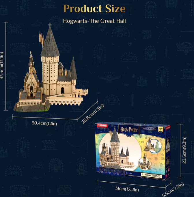 HARRY POTTER - HOGWARTS - THE ASTRONOMY TOWER - WOODEN SCENE - Immagine 2