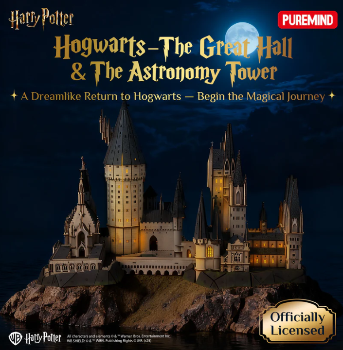 HARRY POTTER - HOGWARTS - THE GREAT HALL - WOODEN SCENE - Immagine 3