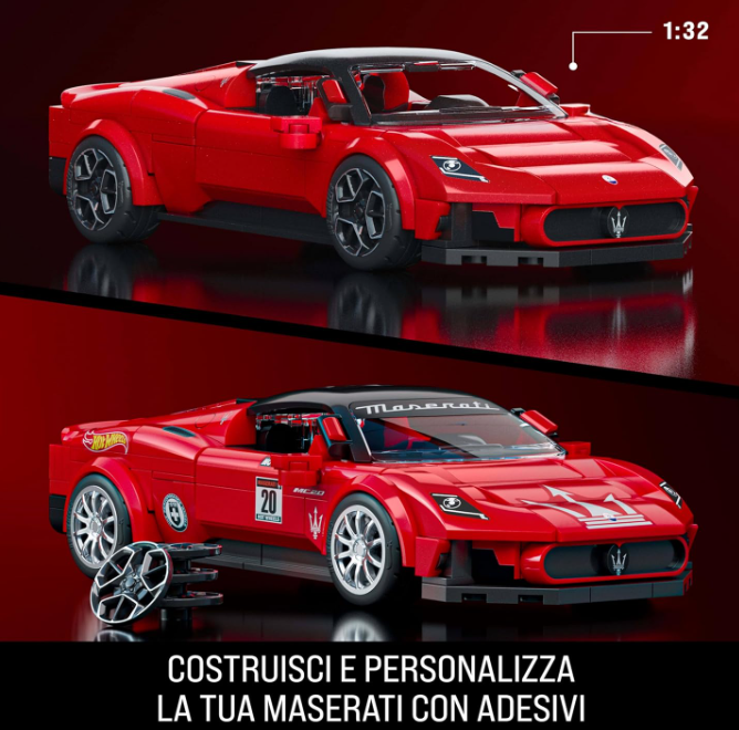 JFR90 - BRICK SHOP X HOT WHEELS - MASERATI MC20 - SET DA COSTRUIRE - Immagine 2