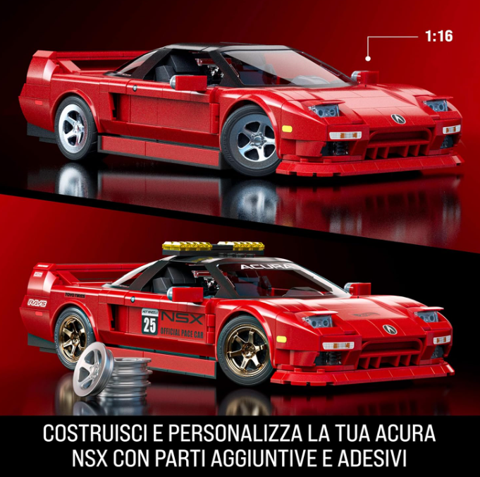 JFT17 - BRICK SHOP X HOT WHEELS - ACURA NSX - SET DA COSTRUIRE - Immagine 2