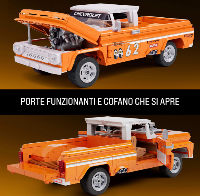 JFT20 - BRICK SHOP X HOT WHEELS - CUSTOM 62 CHEVRLOET - SET DA COSTRUIRE - Immagine 2