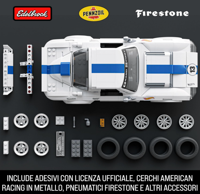 JGR31 - BRICK SHOP X HOT WHEELS - CORVETTE GRAND SPORT - SET DA COSTRUIRE - Immagine 3