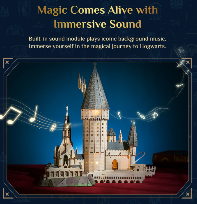 HARRY POTTER - HOGWARTS - THE GREAT HALL - WOODEN SCENE - Immagine 7