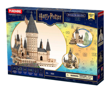 HARRY POTTER - HOGWARTS - THE GREAT HALL - WOODEN SCENE - Immagine 8