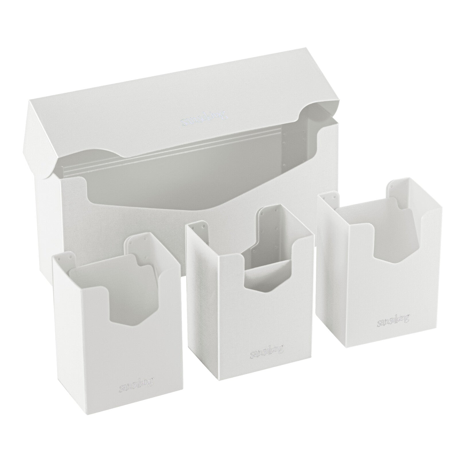 SANSEKING - PLASTIC DECK BOX (240+ CARDS) - WHITE - Immagine 2
