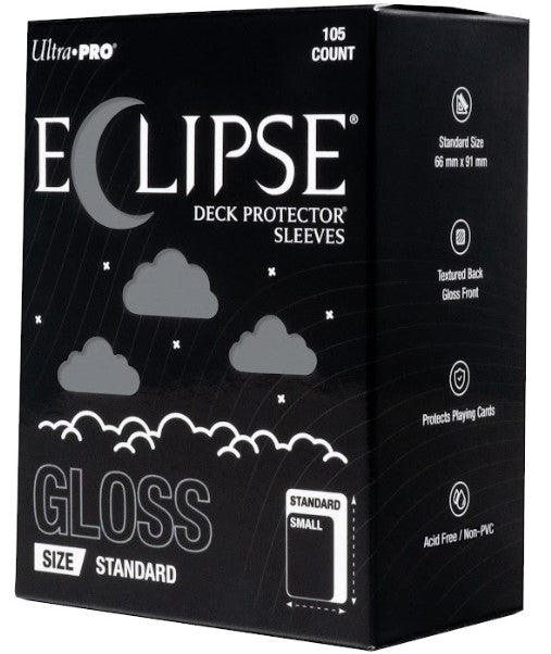 16709 - 105 ECLIPSE DECK PROTECTOR SLEEVES - STANDARD - GLOSS - SMOKE GREY - Immagine 2