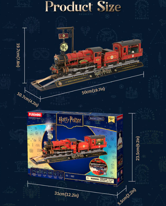 HARRY POTTER - MAGIC COLLECTIBLES - HOGWARTS EXPRESS - WOODEN SCENE - Immagine 6