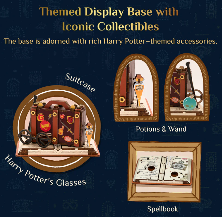 HARRY POTTER - MAGIC COLLECTIBLES - HEDWIG - WOODEN SCENE - Immagine 5