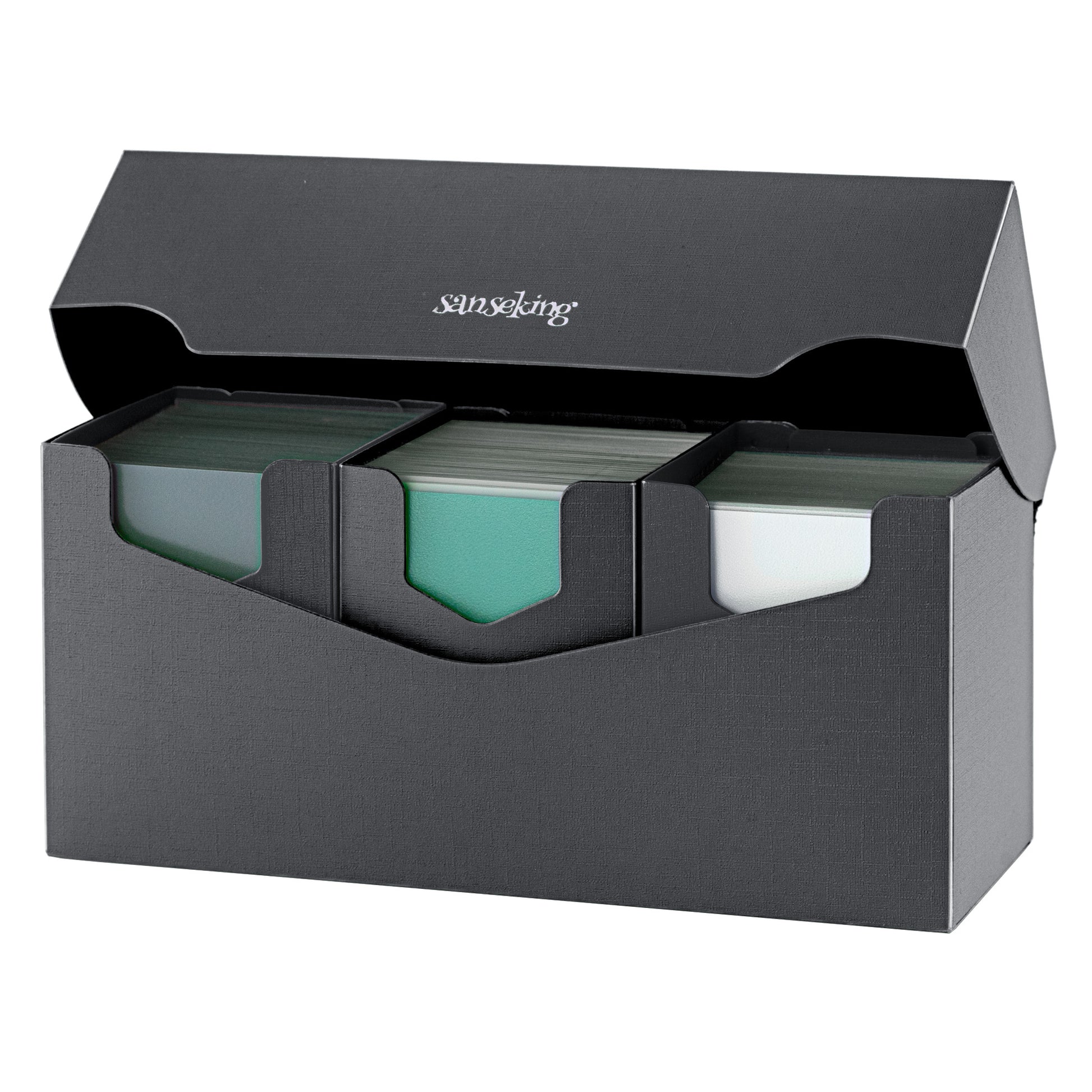 SANSEKING - PLASTIC DECK BOX (300+ CARDS) - BLACK - Immagine 3