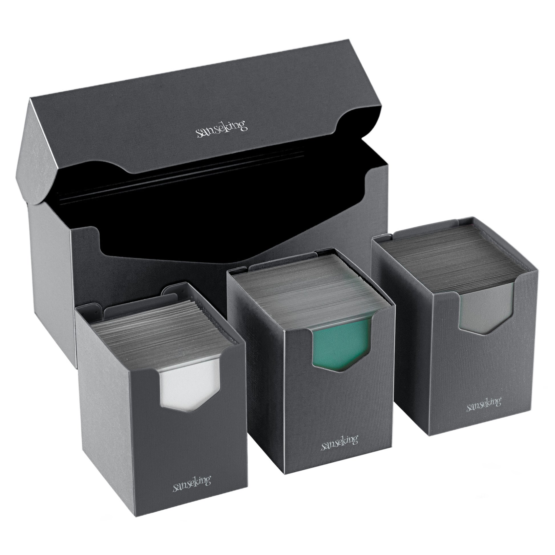 SANSEKING - PLASTIC DECK BOX (300+ CARDS) - BLACK - Immagine 4