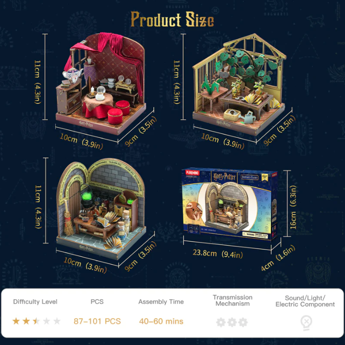 HARRY POTTER - HOGWARTS CLASSES - DIVINATION CLASS - WOODEN SCENE - Immagine 6