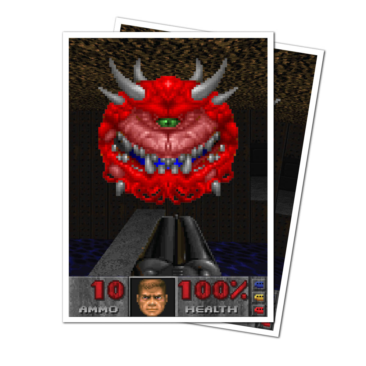 16621 - 105 APEX DECK PROTECTOR SLEEVES - BETHESDA - DOOM - CACODEMON - Immagine 2