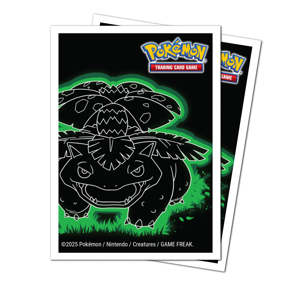 16655 - POKEMON - 105 APEX DECK PROTECTOR SLEEVES - NEON KANTO - VENOSAUR - Immagine 2
