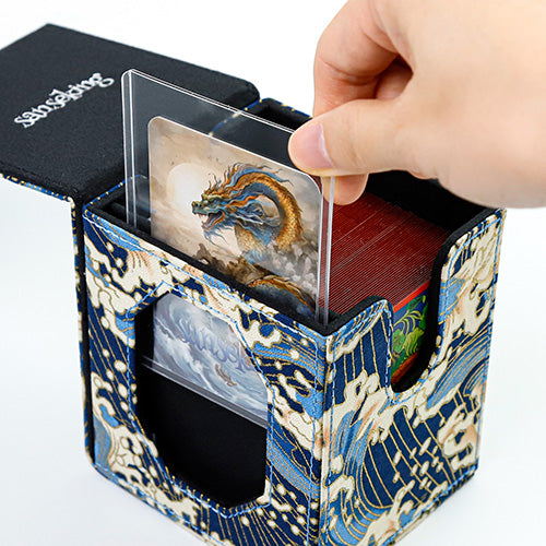 SANSEKING - BROCADE DECK BOX (130+ CARDS) - SONG OF THE AZURE TIDES - Immagine 5