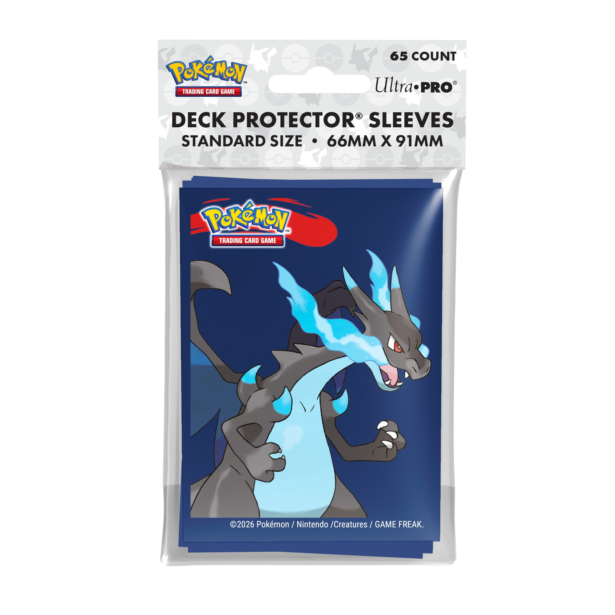 16730 - 65 DECK PROTECTOR SLEEVES - POKEMON - MEGA CHARIZARD X - Immagine 2