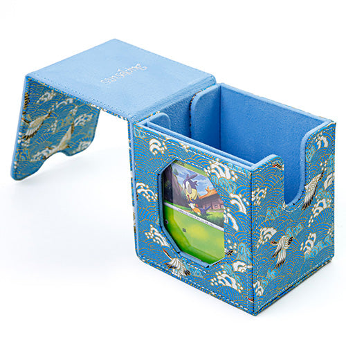 SANSEKING - BROCADE DECK BOX (130+ CARDS) - CRANE DANCE IN AUTUMN POOL - Immagine 2