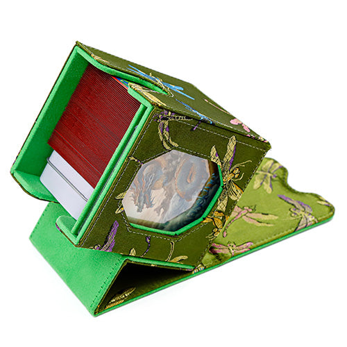 SANSEKING - BROCADE DECK BOX (130+ CARDS) - DELICATE DRAGONFLY - Immagine 5