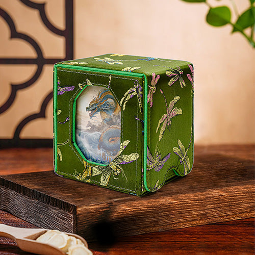 SANSEKING - BROCADE DECK BOX (130+ CARDS) - DELICATE DRAGONFLY - Immagine 6