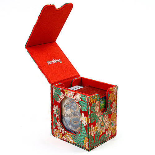 SANSEKING - BROCADE DECK BOX (130+ CARDS) - GOLDEN SUNFLOWER BOX - Immagine 3