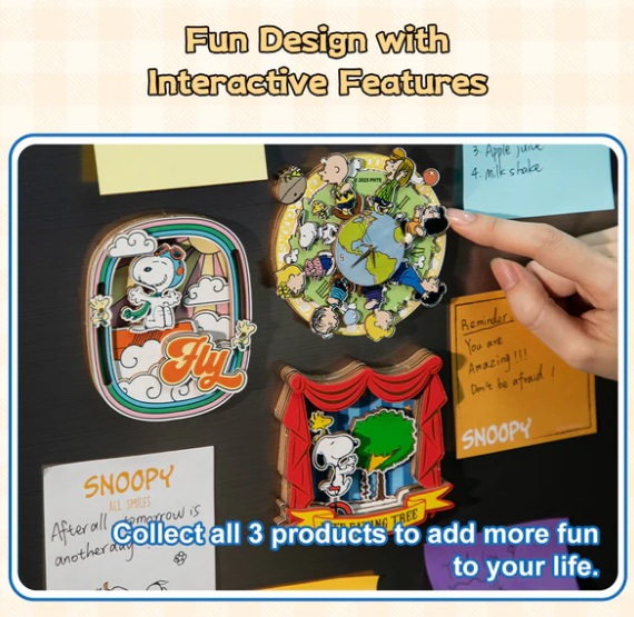 SNOOPY - INTERACTIVE MAGNET - AROUND THE WORLD - Immagine 4