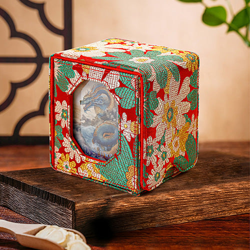 SANSEKING - BROCADE DECK BOX (130+ CARDS) - GOLDEN SUNFLOWER BOX - Immagine 6