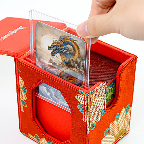 SANSEKING - BROCADE DECK BOX (130+ CARDS) - AUTUMN HARVEST POEM - Immagine 4