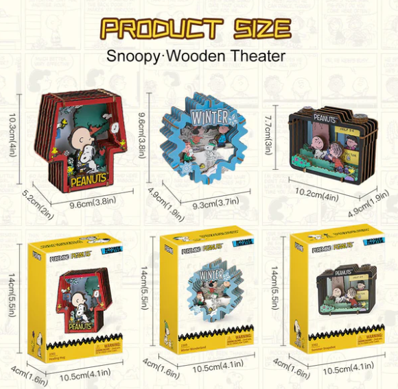 SNOOPY - WOODEN THEATER - HEALING HUG - Immagine 5