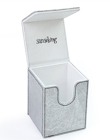 SANSEKING - TYVEK VERTICAL DECK BOX (130+ CARDS) - SILVER - Immagine 2