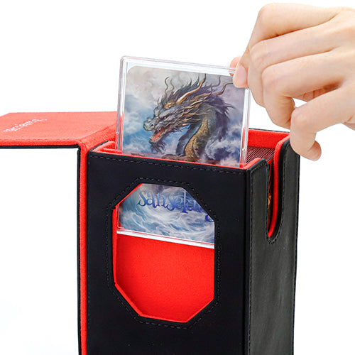 SANSEKING - DECK BOX (240+ CARDS) - ZUO BO GUI SERIES - BLACK - Immagine 5