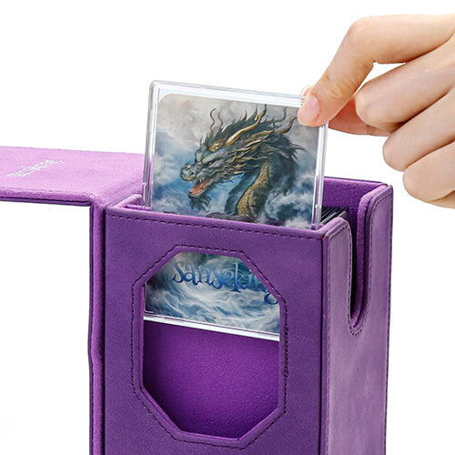 SANSEKING - DECK BOX (240+ CARDS) - ZUO BO GUI SERIES - PURPLE - Immagine 5