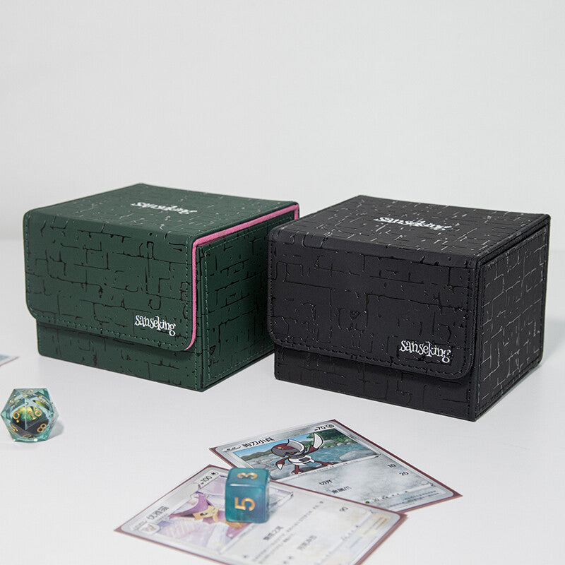 SANSEKING - PYRAMID DECK BOX (130+ CARDS) - OBSIDIAN BLACK - Immagine 3