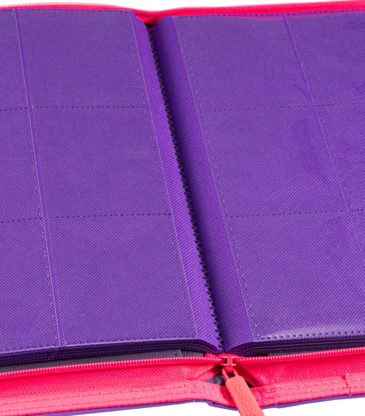 SANSEKING - 9-POCKET SIDE LOADING ZIP BINDER - LEATHER - PURPLE - Immagine 3