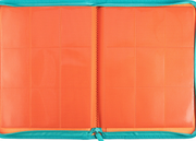 SANSEKING - 9-POCKET SIDE LOADING ZIP BINDER - LEATHER - ORANGE - Immagine 2