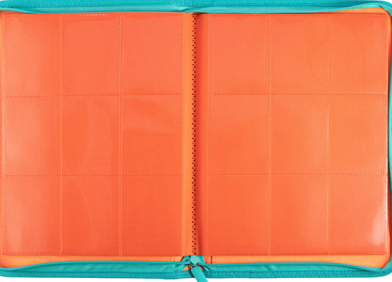 SANSEKING - 9-POCKET SIDE LOADING ZIP BINDER - LEATHER - ORANGE - Immagine 2