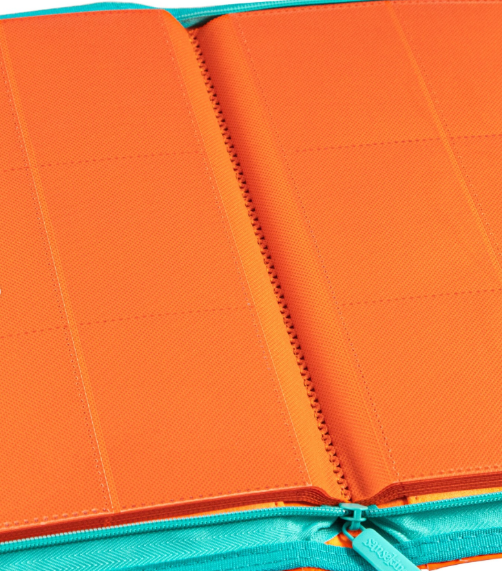 SANSEKING - 9-POCKET SIDE LOADING ZIP BINDER - LEATHER - ORANGE - Immagine 3