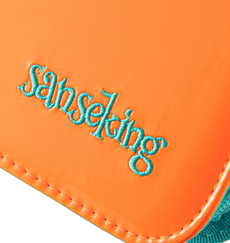 SANSEKING - 9-POCKET SIDE LOADING ZIP BINDER - LEATHER - ORANGE - Immagine 5