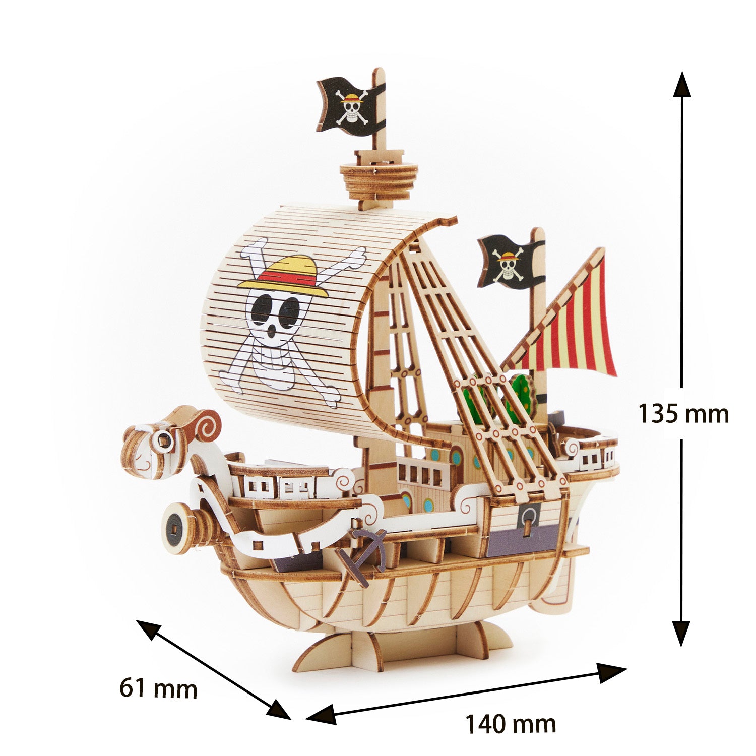 WB66002 - DIY PUZZLE BOAT - ONE PIECE - WA-GU-MI GOING MERRY - Immagine 2
