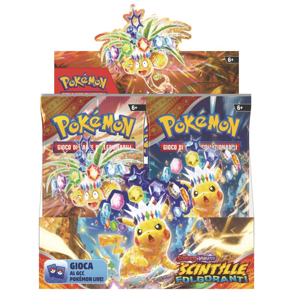 PK60565-I - POKEMON - BOX 36 BUSTE - SCARLATTO E VIOLETTO - SV08 - SCINTILLE FOLGORANTI - Immagine 2