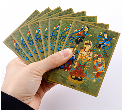 SANSEKING - 64 ART SLEEVES - FLYING APSARAS IN DUNHUANG - 67X92 - Immagine 2