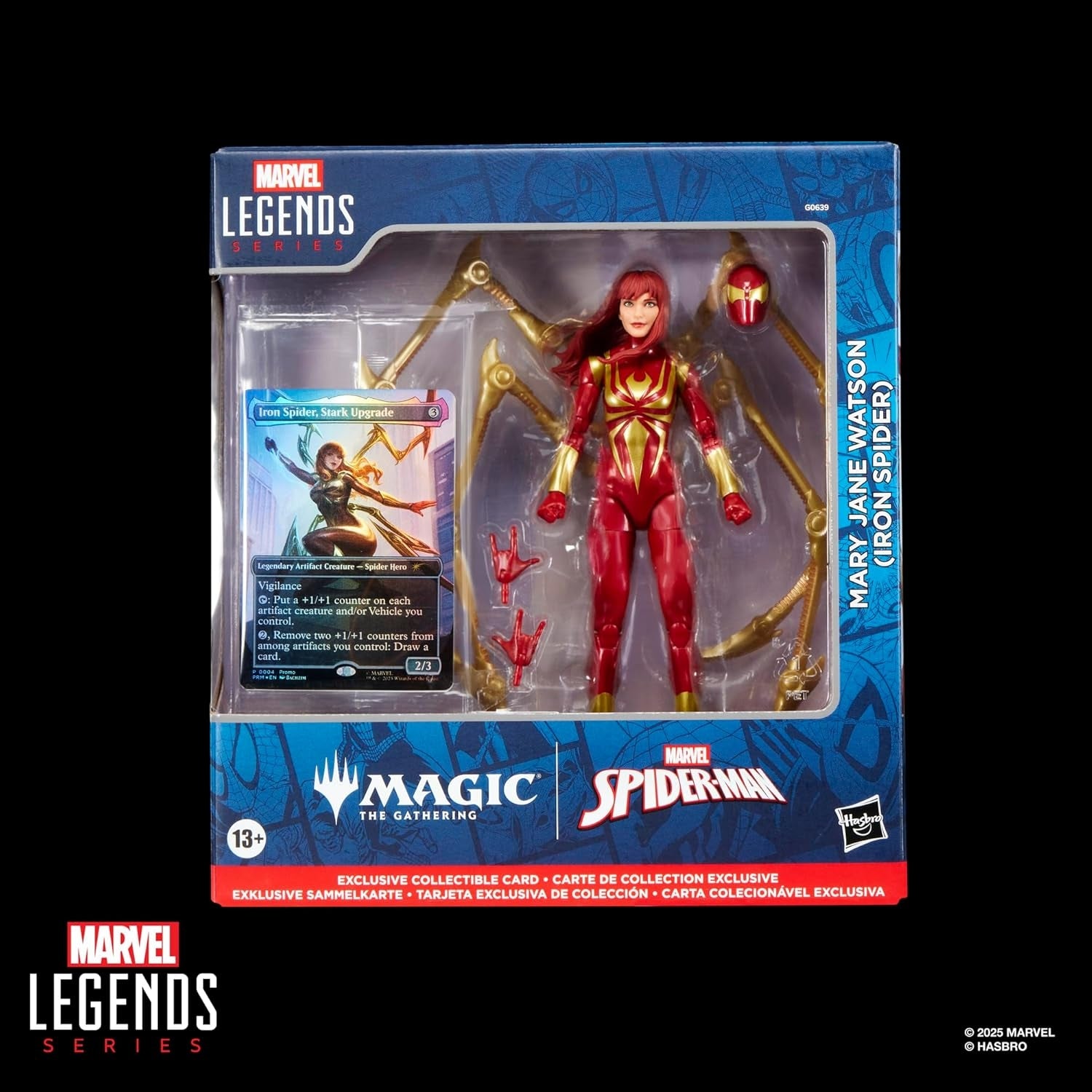 MARVEL CLASSIC LEGENDS - MARY JANE IN IRON SPIDER SUIT - ACTION FIGURE 15CM W/ MAGIC: THE GATHERING CARD - Immagine 2