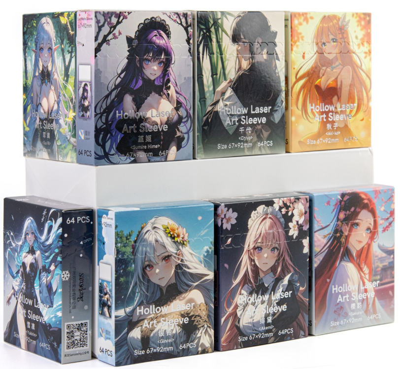 SANSEKING - 68 LASER ART CARD SLEEVES - 67X92 - AKI-KO - Immagine 3