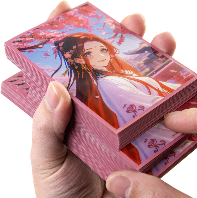 SANSEKING - 64 LASER ART CARD SLEEVES - 67X92 - SAKURA - Immagine 2