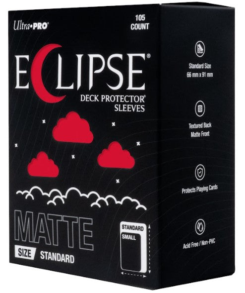 16684 - 105 ECLIPSE DECK PROTECTOR SLEEVES - STANDARD - MATTE - APPLE RED - Immagine 2