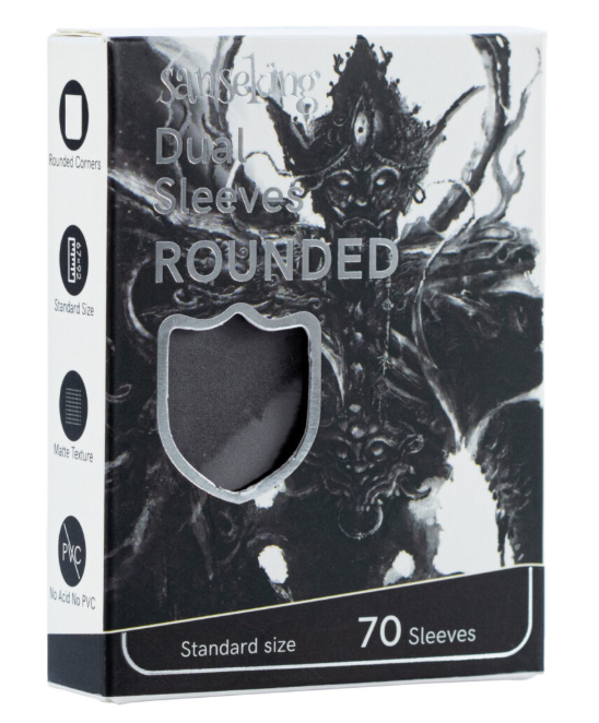SANSEKING - 70 DUAL ROUNDED SLEEVES - STANDARD SIZE - BLACK - Immagine 7