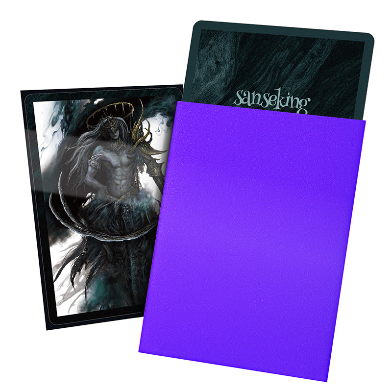 SANSEKING - 70 TOURNAMNET SLEEVES - WHITE DRAGON SERIES - STANDARD SIZE - PURPLE - Immagine 6
