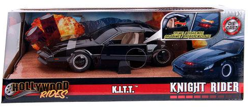 KNIGHT RIDER K.I.T.T. 1982 PONTIAC TRANS AM DIE CAST CON LUCI, RUOTA LIBERA E PARTI APRIBILI - SCALA 1:24 - Immagine 2