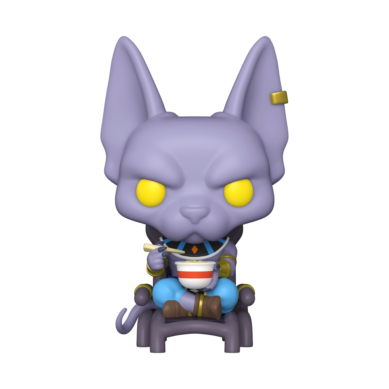 DRAGON BALL SUPER - POP FUNKO VINYL FIGURE 1110 BEERUS (EATING NOODLES) 9CM - Immagine 2