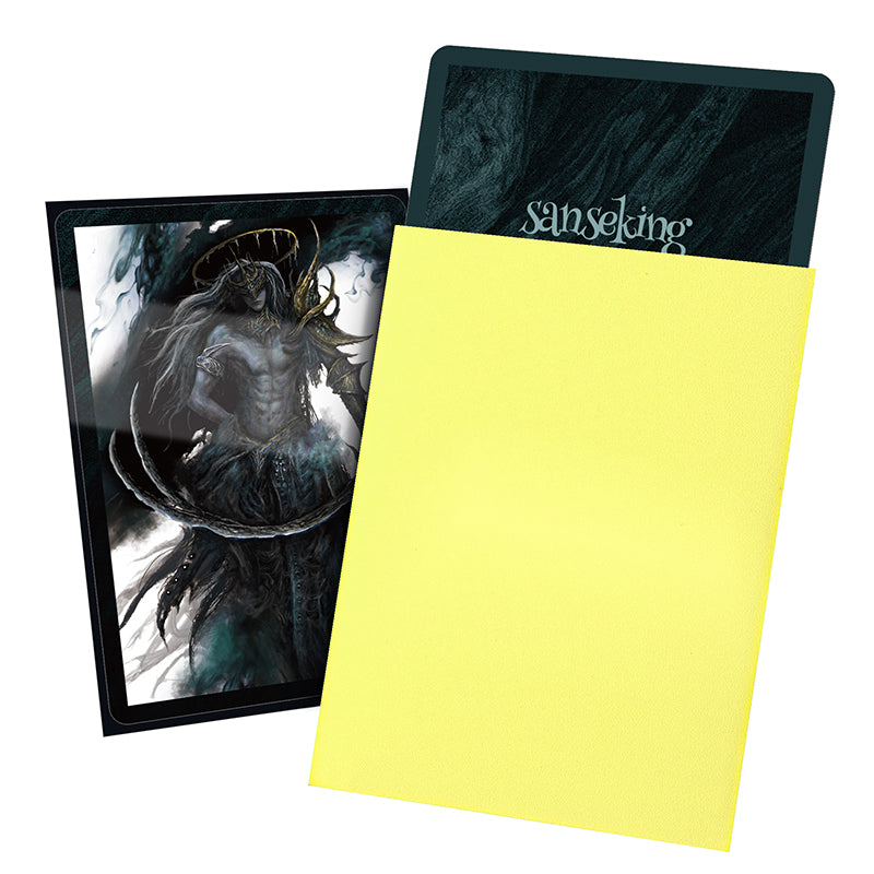 SANSEKING - 70 TOURNAMNET SLEEVES - WHITE DRAGON SERIES - STANDARD SIZE - YELLOW - Immagine 6