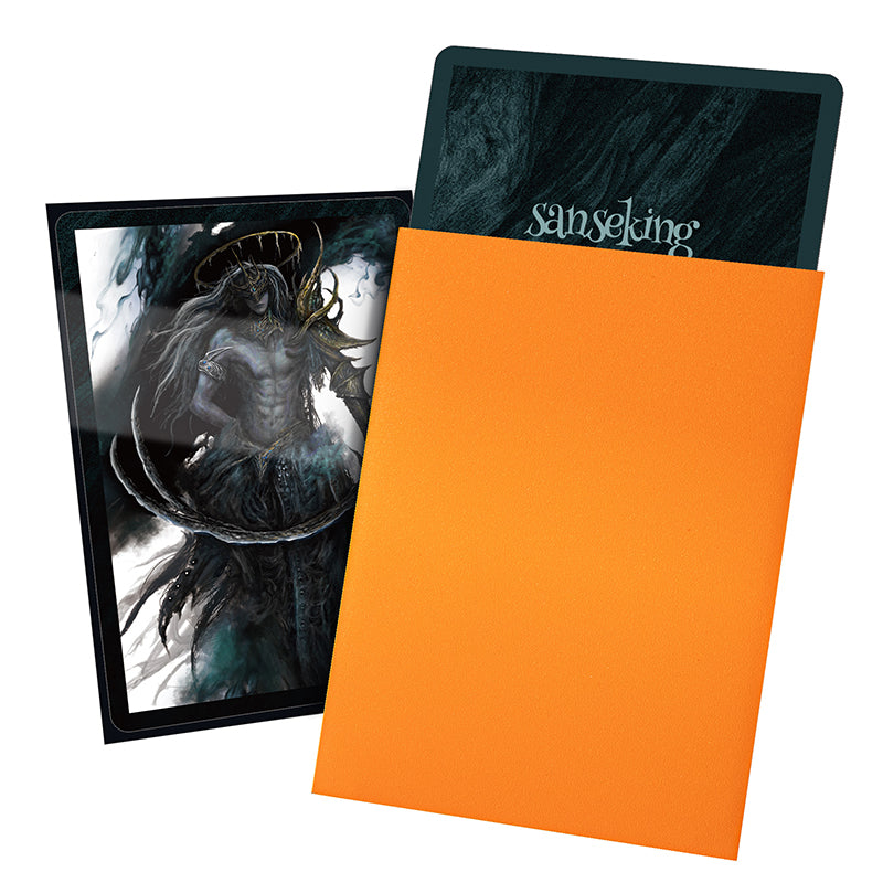 SANSEKING - 70 TOURNAMNET SLEEVES - WHITE DRAGON SERIES - STANDARD SIZE - ORANGE - Immagine 6