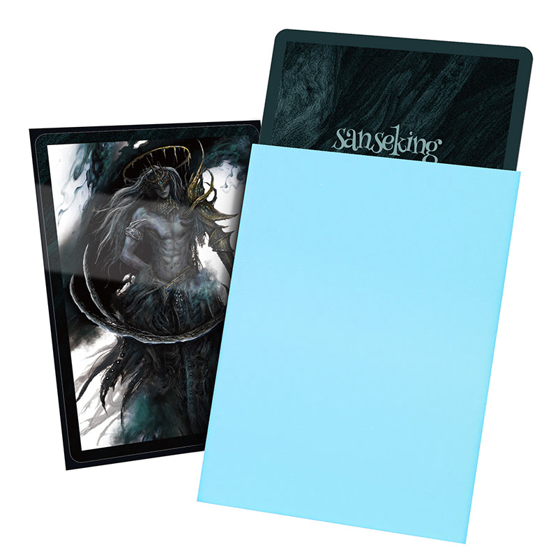 SANSEKING - 70 TOURNAMNET SLEEVES - WHITE DRAGON SERIES - STANDARD SIZE - BLUE - Immagine 6